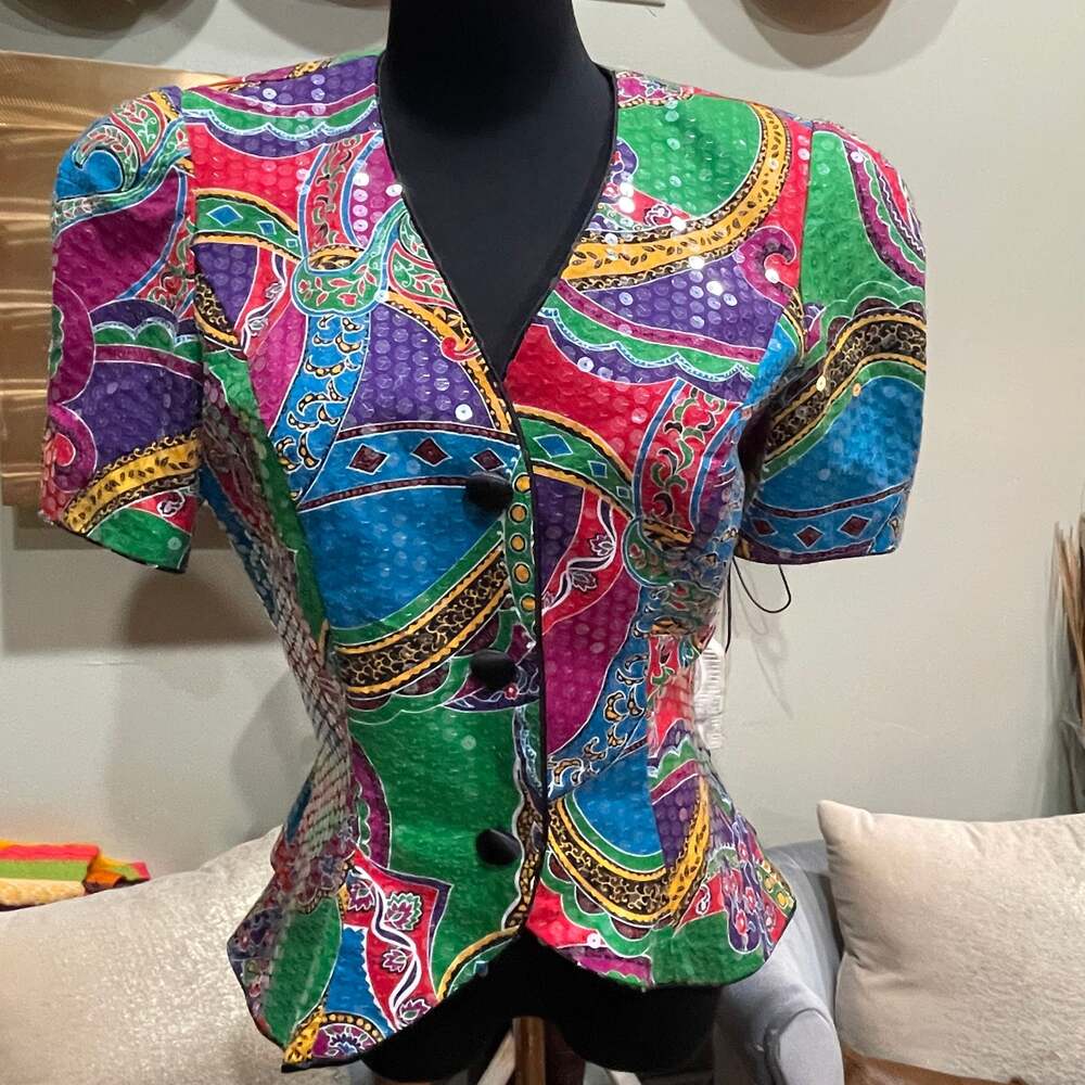 Vintage Lillie Rubin Sequin Blazer Jacket